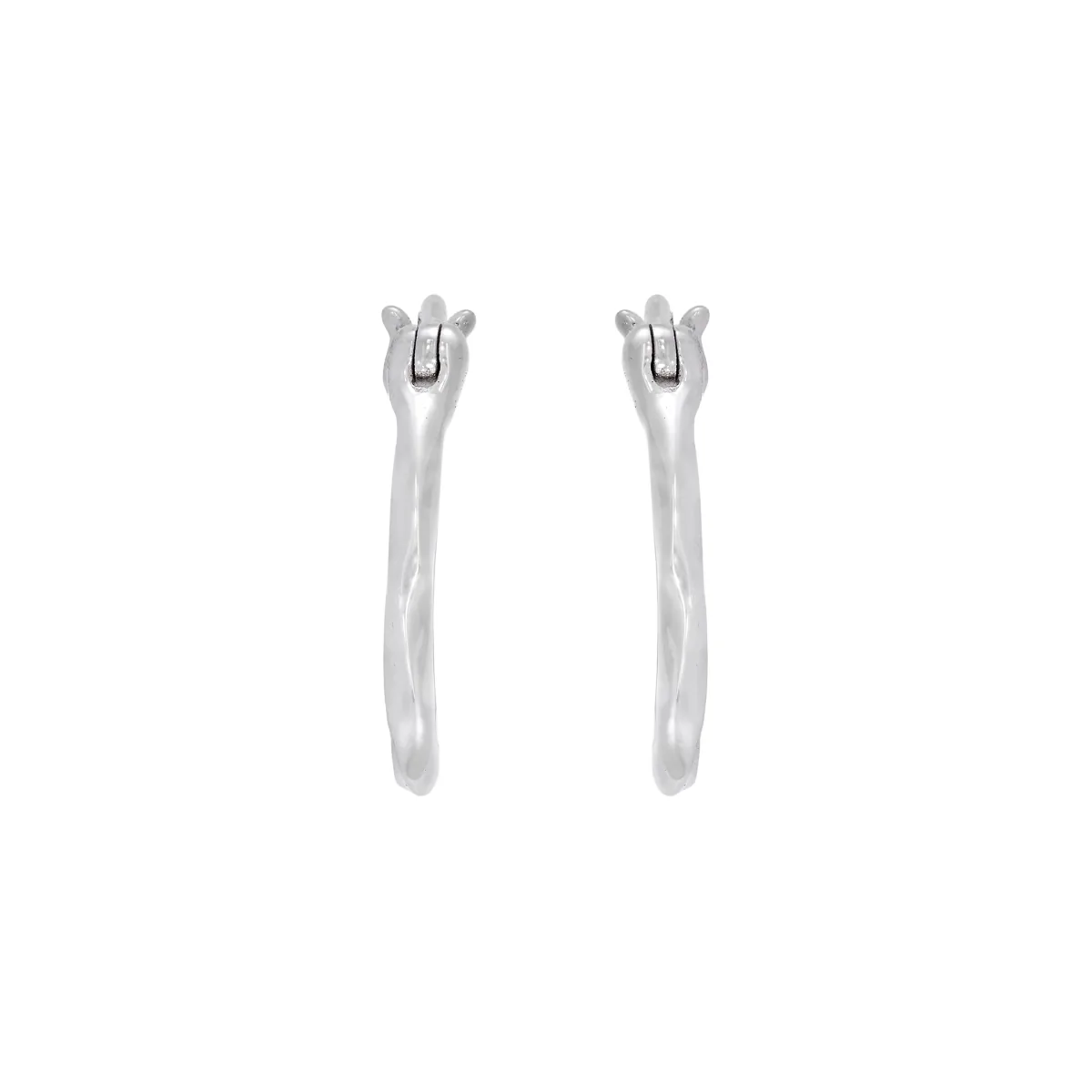 Candongas en plata Ley 925, Semientorchada, 1.50 mm. de ancho, de la coleccion Sueños