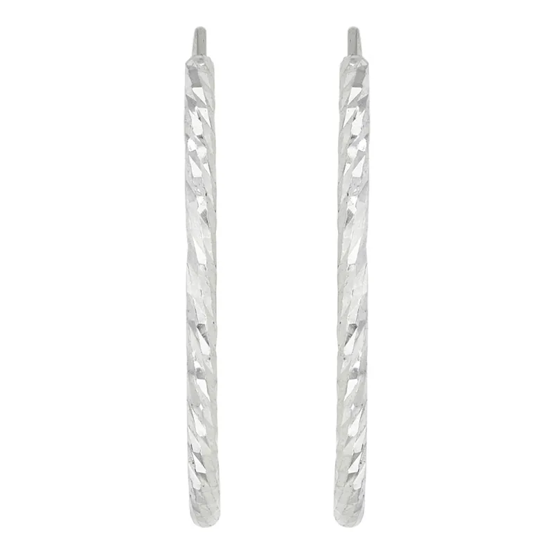 Candongas en plata ley 925, rodinado, con visos - Colección Sueños