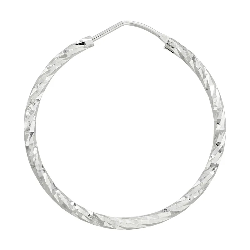 Candongas en plata ley 925, rodinado, con visos - Colección Sueños