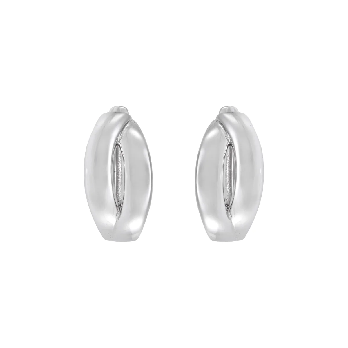 Candongas en plata Ley 925, Franjas, 2 mm. de ancho, de la coleccion Sueños