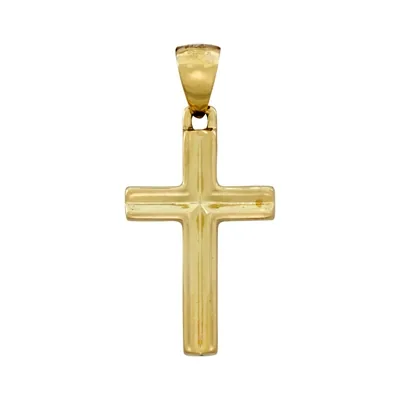 Cruz en oro amarillo de 18 Kilates, Abombada