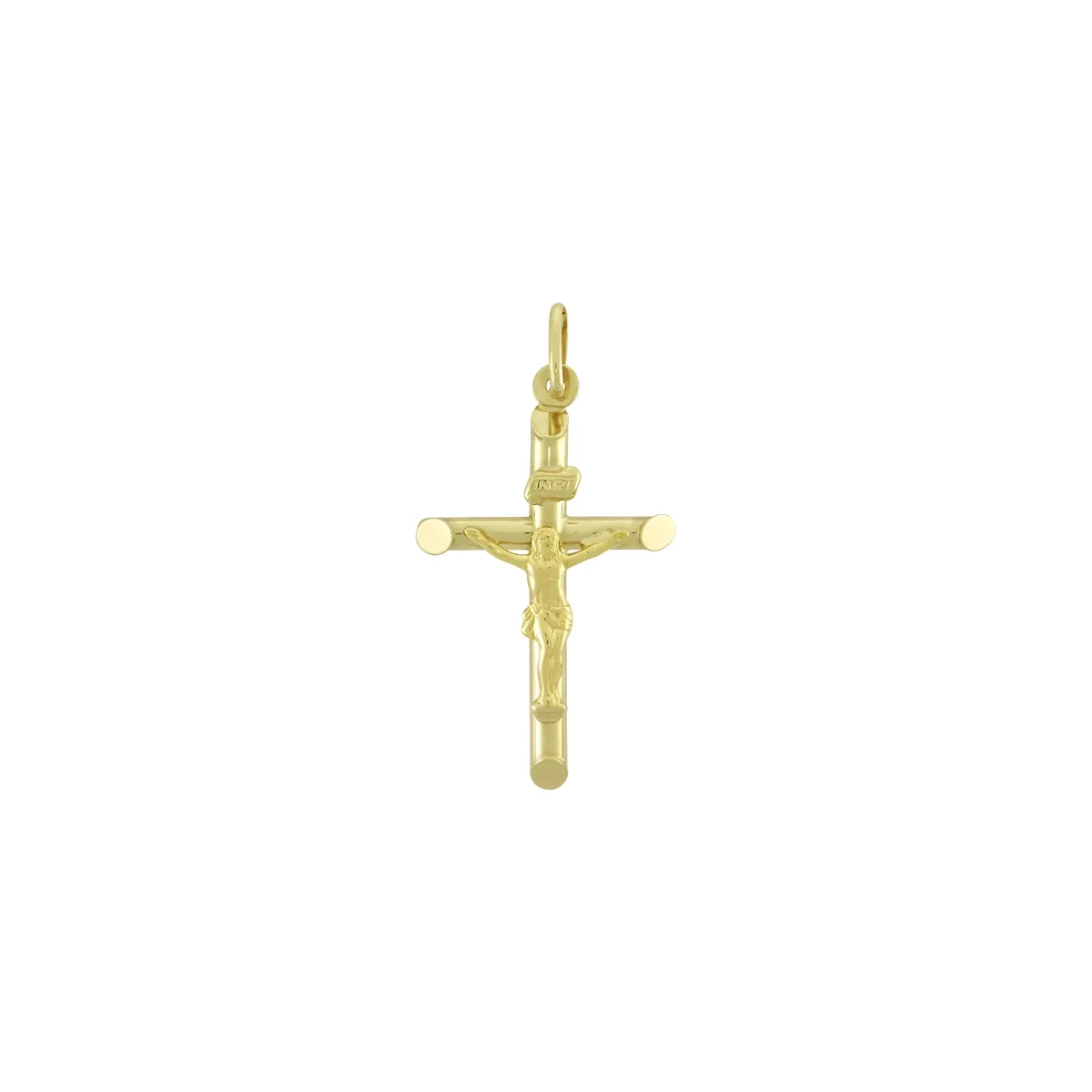 Cruz en oro amarillo de 18 Kilates, Tronco