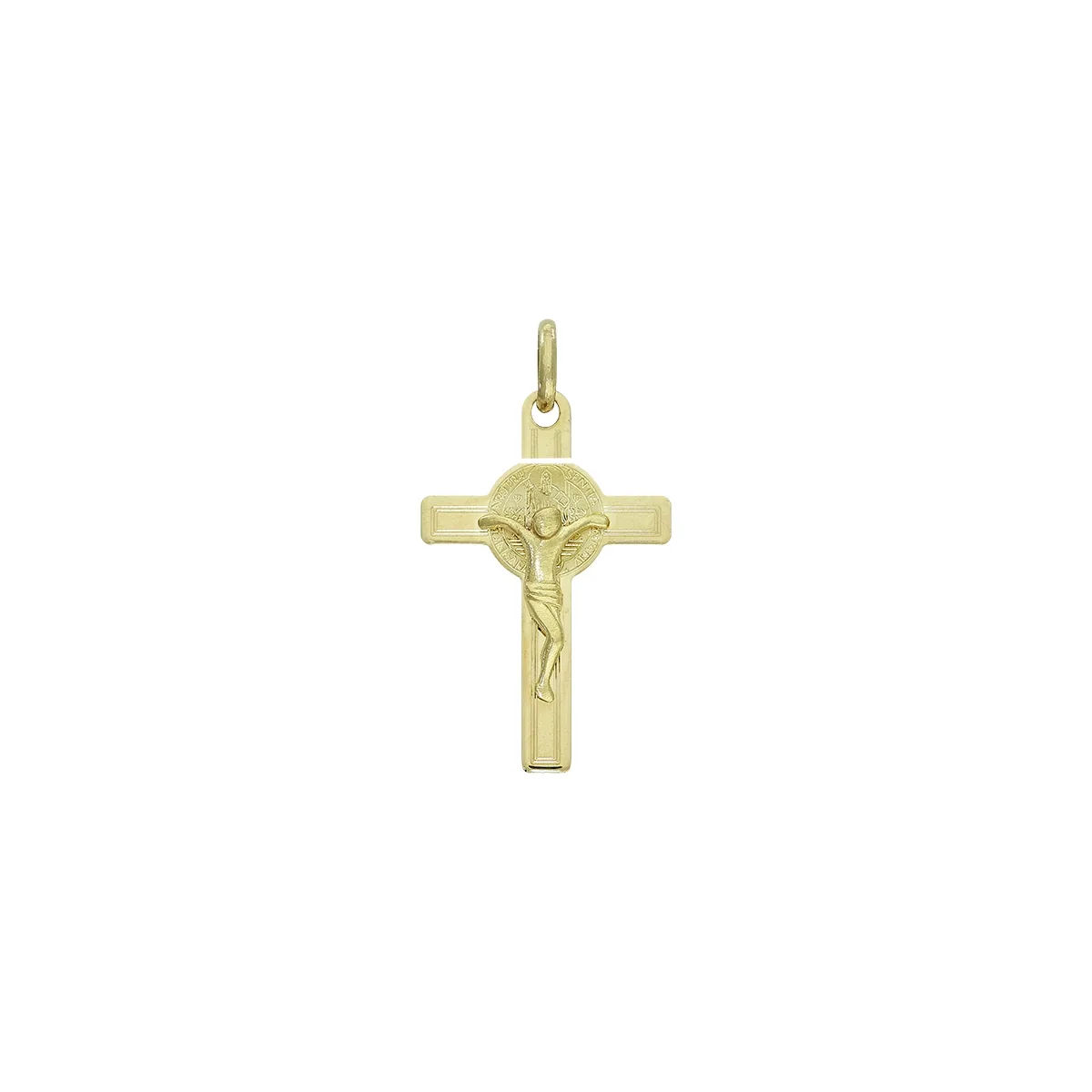 Cristo en oro amarillo de 18 Kilates satinado