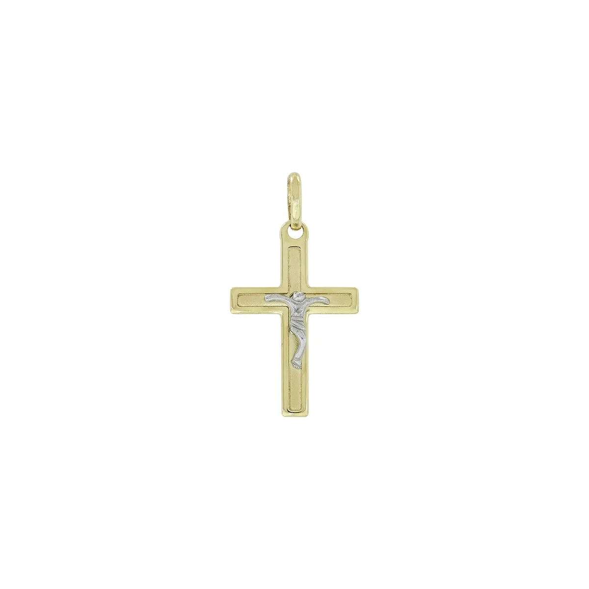 Cristo en oro de 18 Kilates satinado