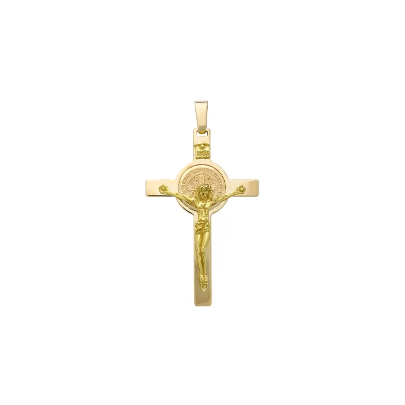 Cristo en oro amarillo de 18 Kilates satinado