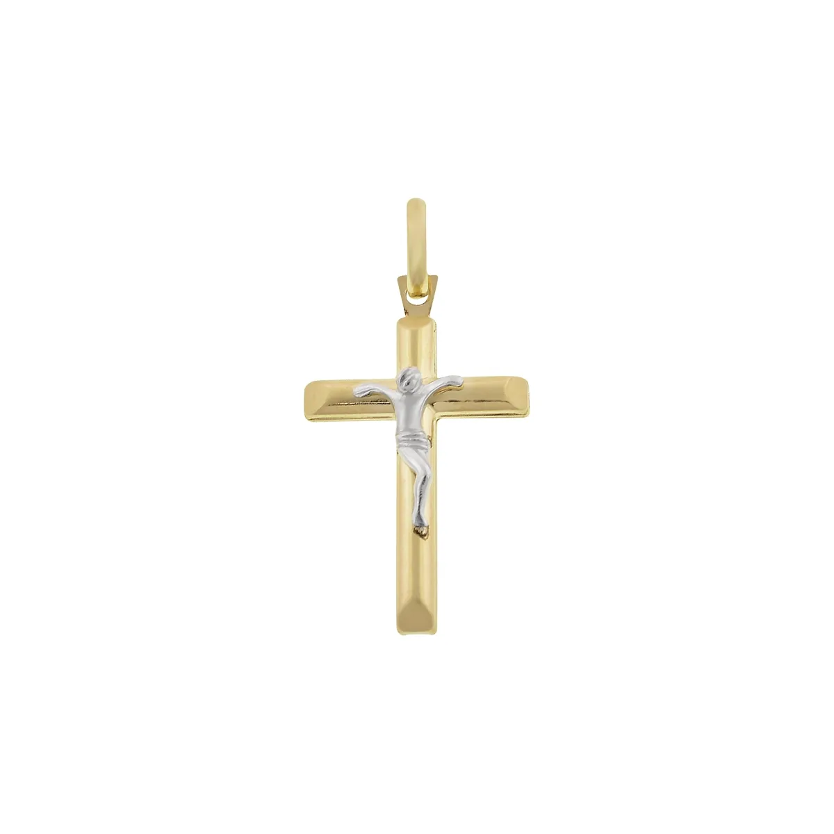 Cristo en oro de 18 Kilates satinado