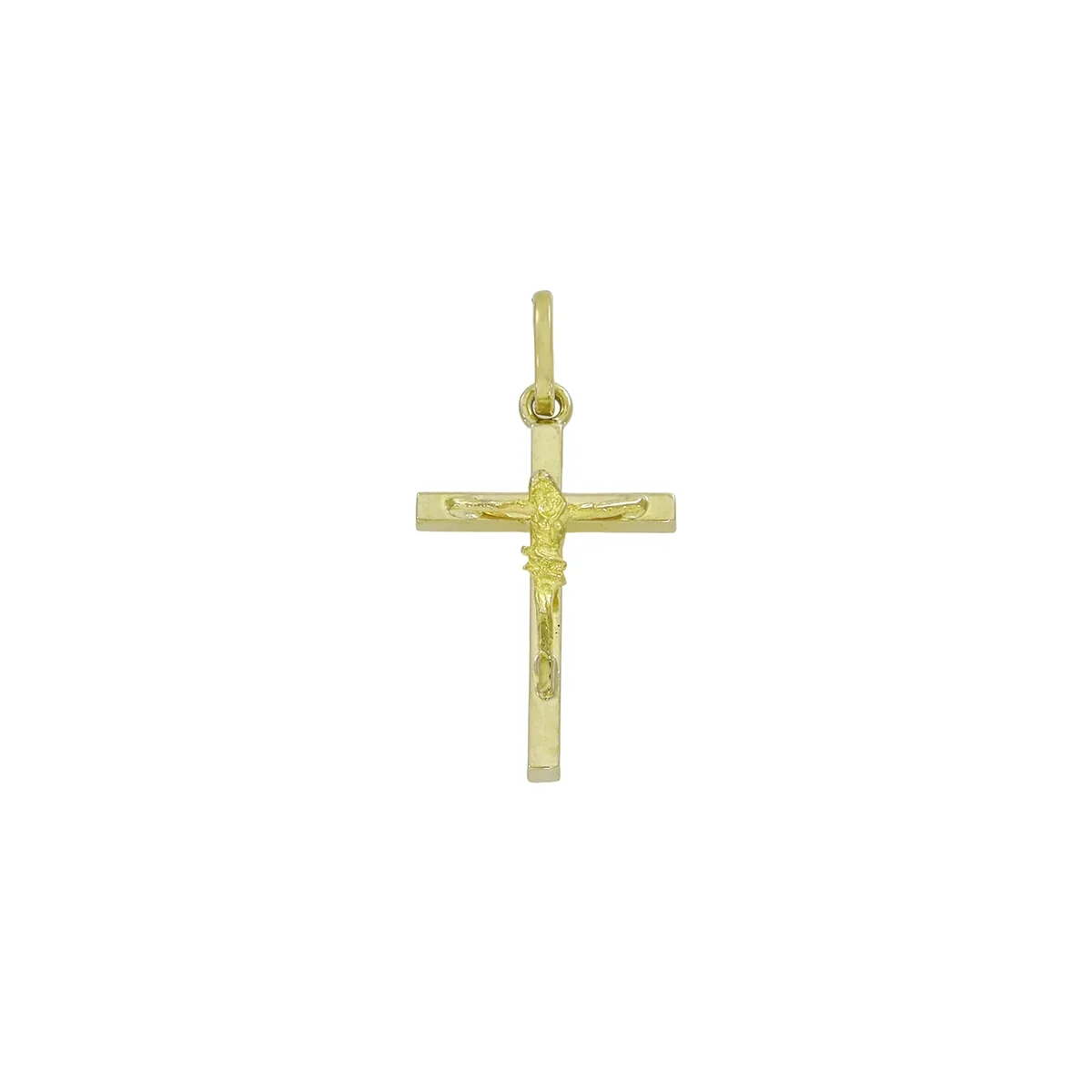 Cruz en oro amarillo de 18 Kilates, Plana