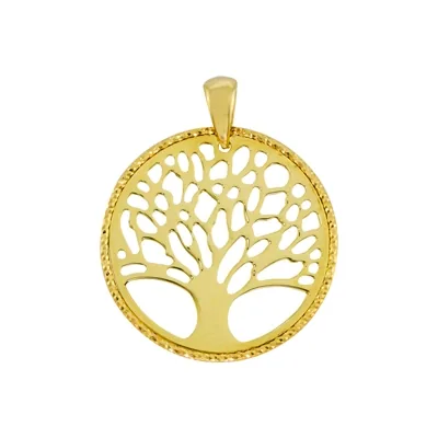 Dije del árbol de la vida en oro amarillo de 18 Kilates con visos