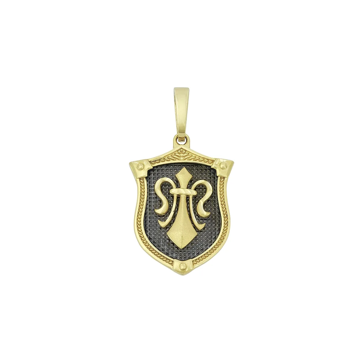 Dije en oro amarillo de 18 Kilates, Escudo