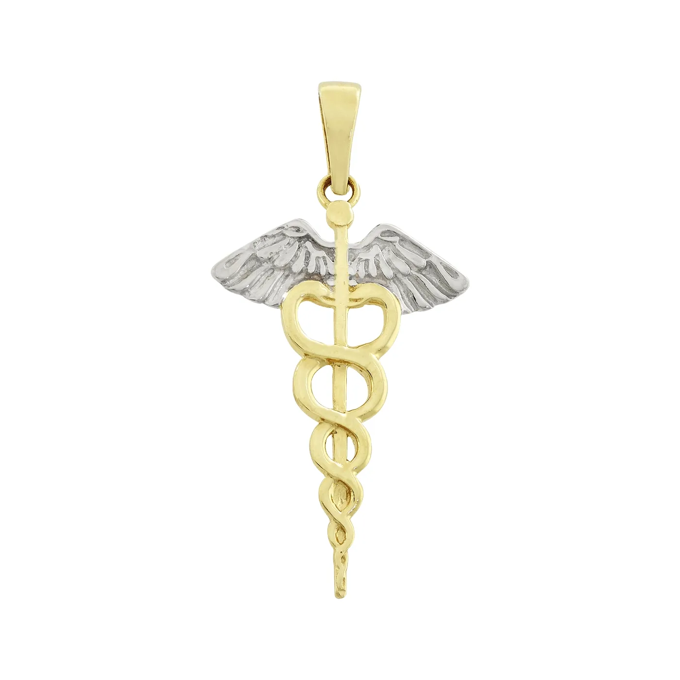 Dije Símbolo Medicina Oro 2 tonos 18 kilates