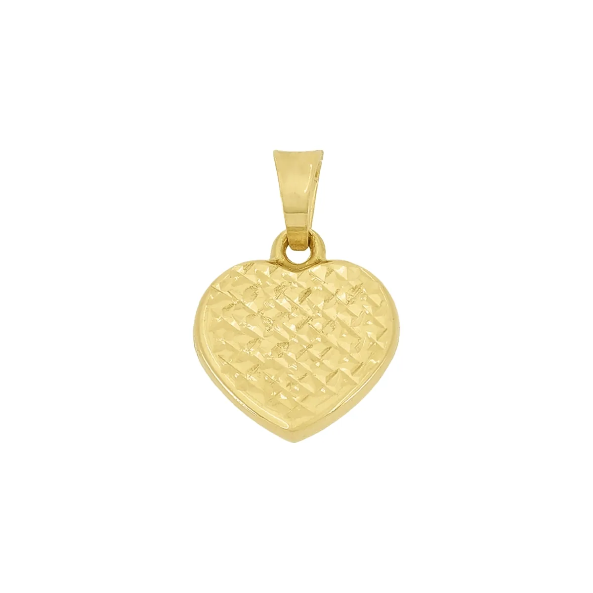 Dije en oro amarillo de 18 Kilates con visos, Corazon