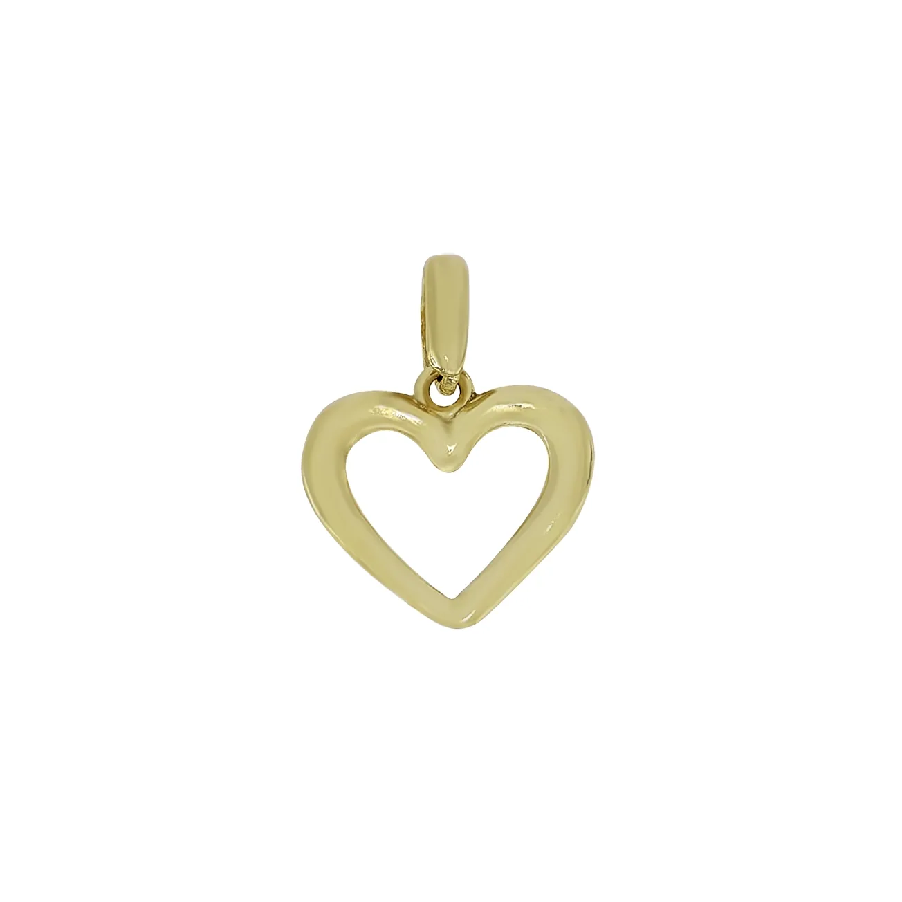 Dije de corazón en oro amarillo de 18 Kilates