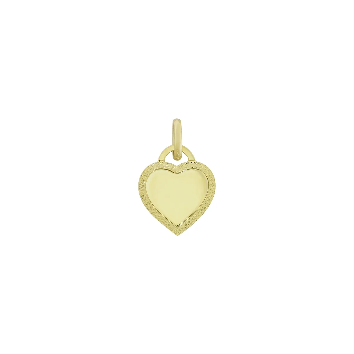Dije en oro amarillo de 18 Kilates con visos, Corazon