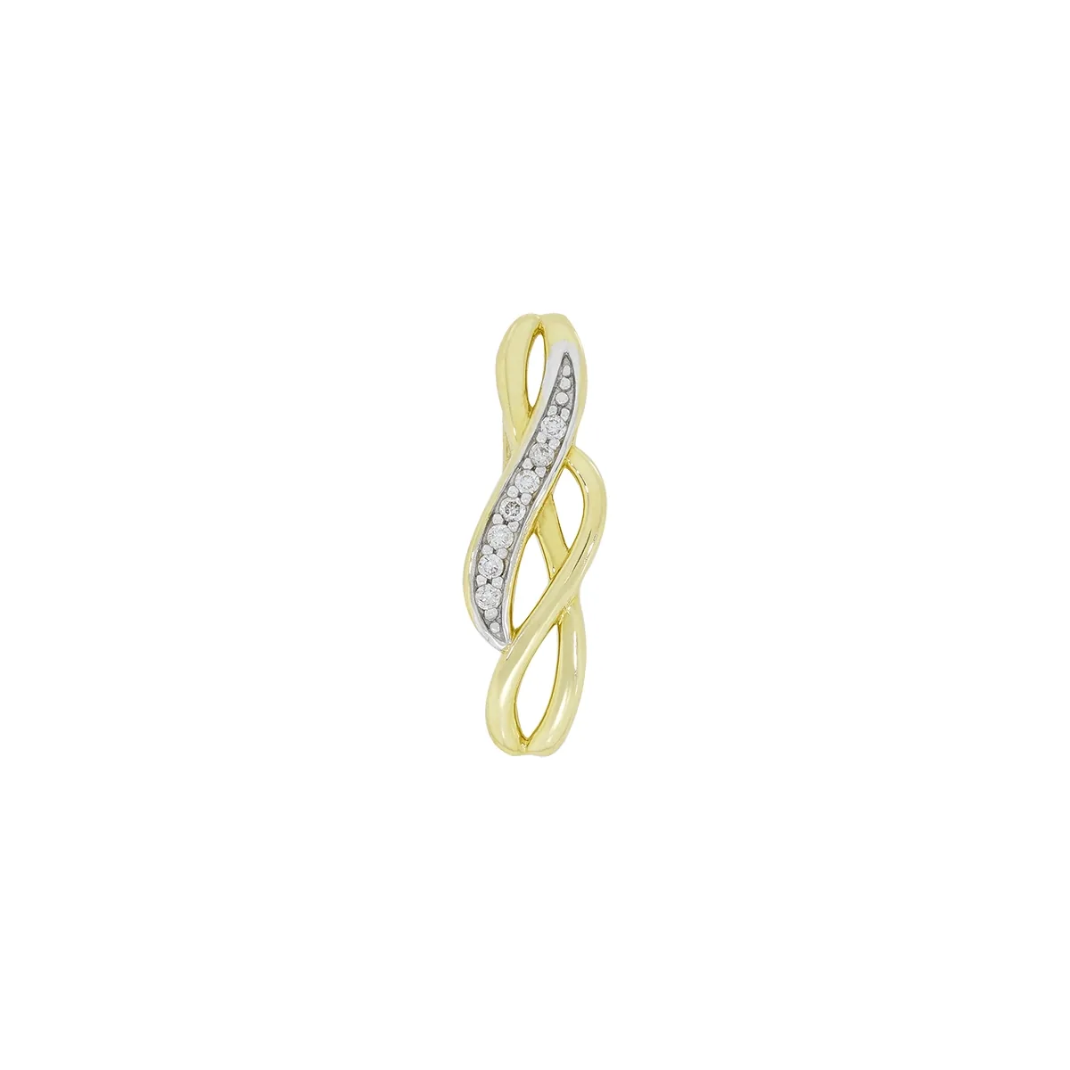 Dije en oro amarillo de 18 Kilates, Franjas, con diamantes de 0.03 Ct