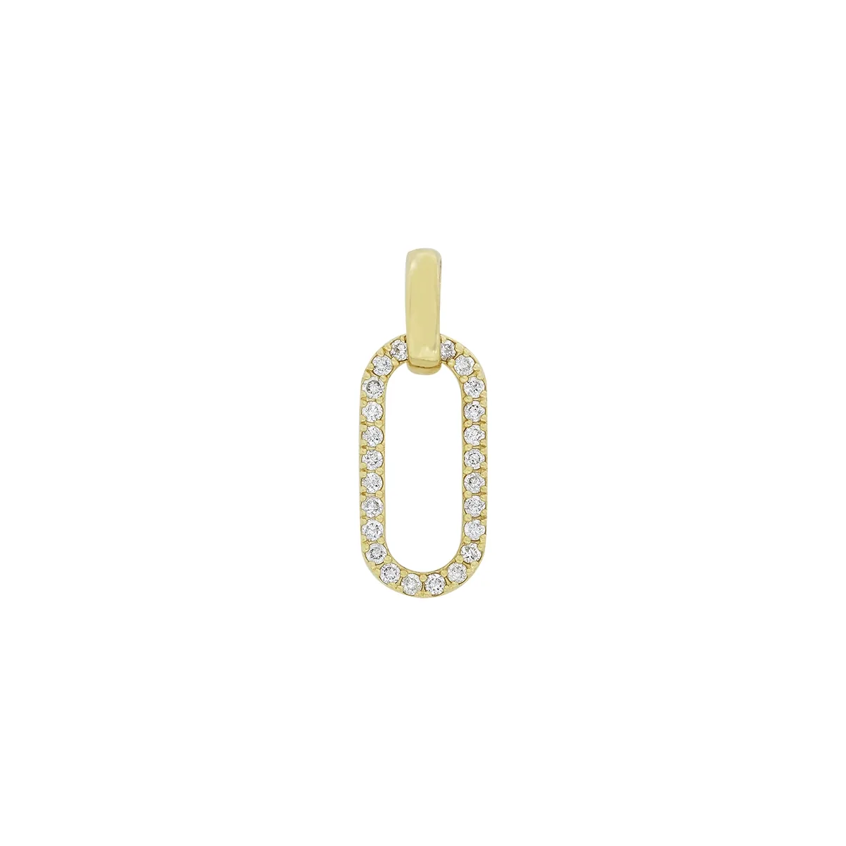 Dije en oro amarillo de 18 Kilates, Figuras geométricas, con diamantes de 0.22 Ct