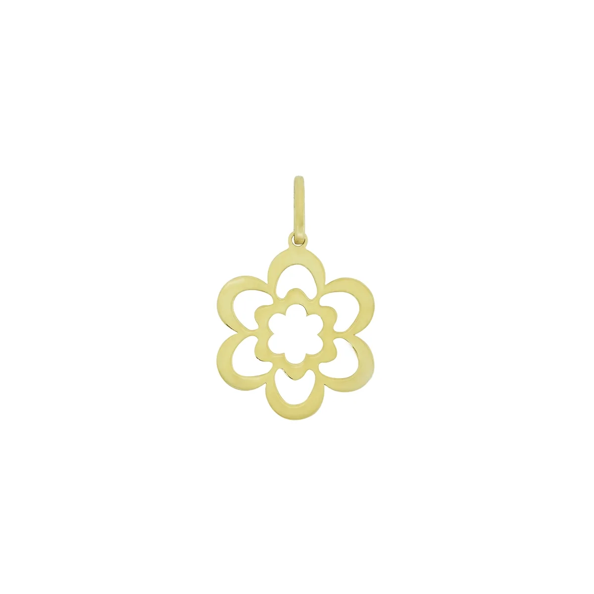 Dije en oro amarillo de 18 Kilates, Flores