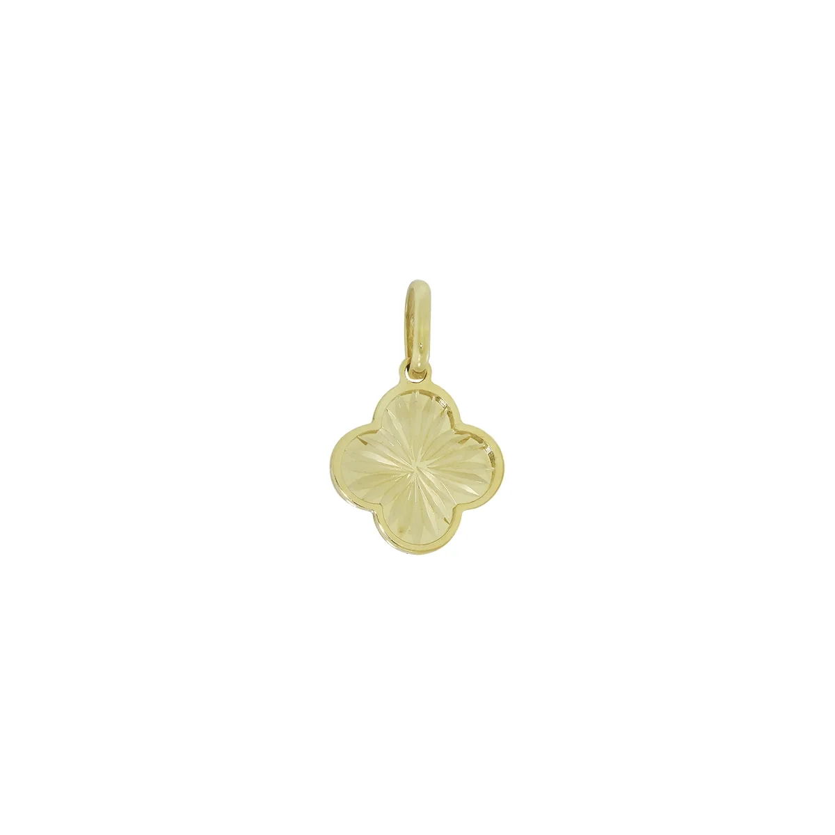 Dije en oro amarillo de 18 Kilates con visos, Flores