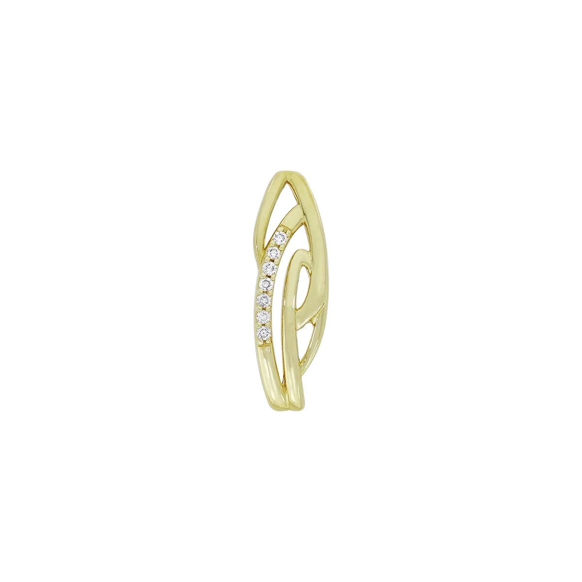 Dije en oro amarillo de 18 Kilates, Franjas, con diamantes de 0.03 Ct