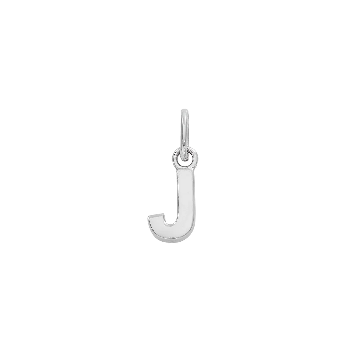 Dije de letra J en plata Ley 925 - Colección Sueños