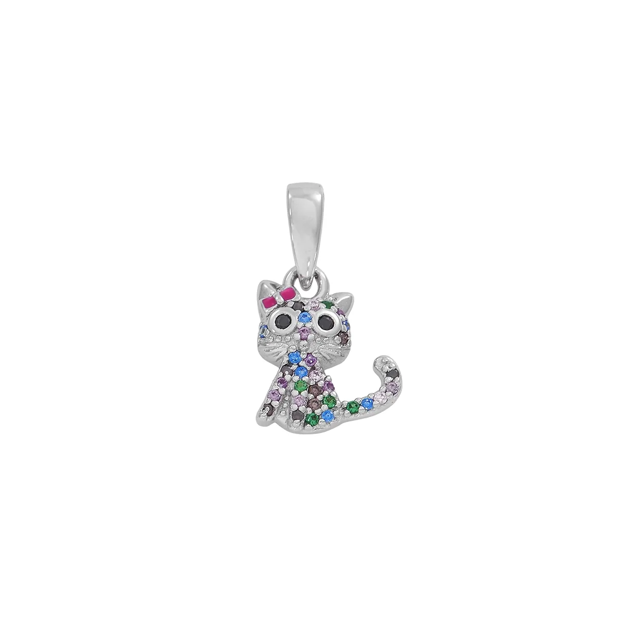 Dije en plata Ley 925, Animal, con cristales, de la coleccion Sueños