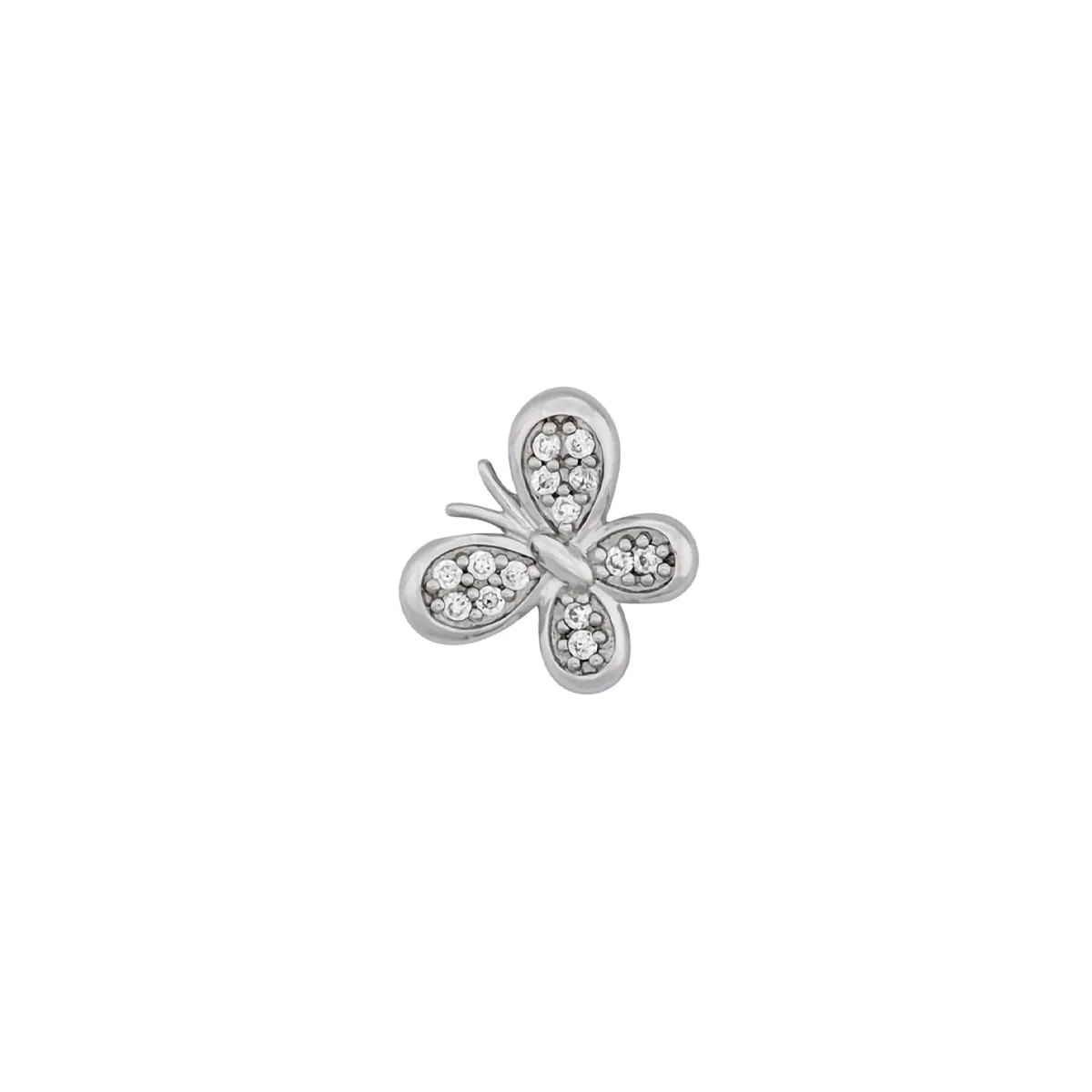 Dije de mariposa en plata Ley 925, con zircones - Colección Sueños