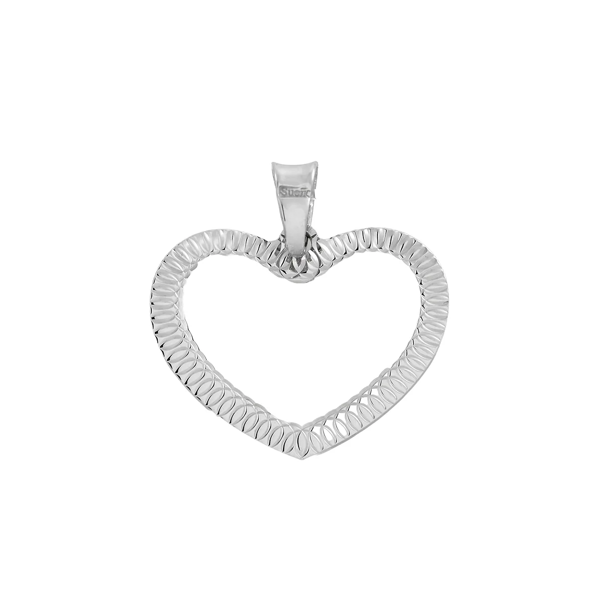 Dije en plata Ley 925 con visos, Corazón, de la coleccion Sueños