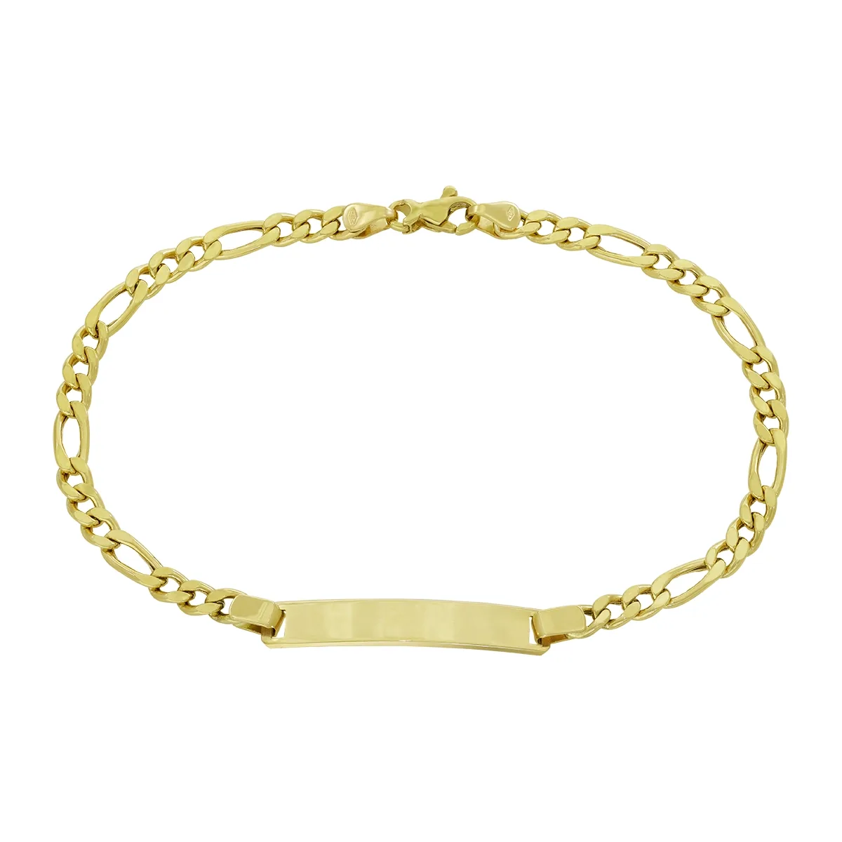 Pulsera en oro amarillo de 18 Kilates, Figaro 1-3, 19 cm. de largo, 3.50 mm. de ancho