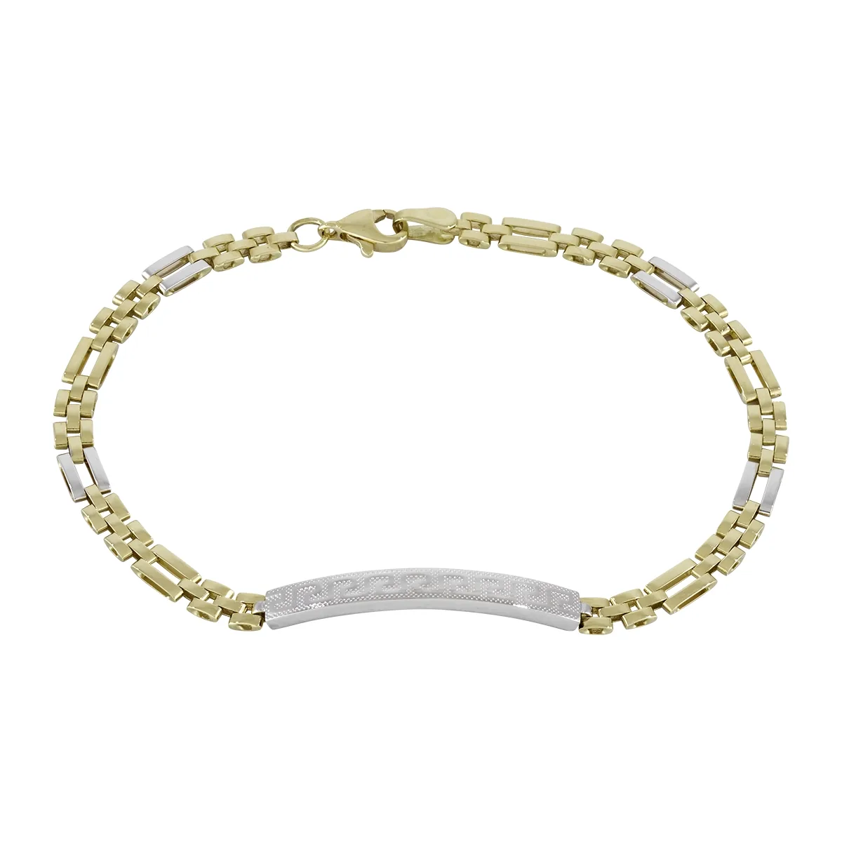 Pulsera esclava en oro de 18 Kilates, Barras, 19 cm. de largo, 3.50 mm. de ancho