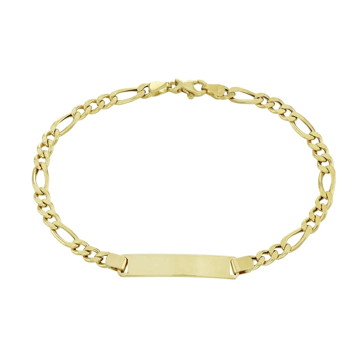 Pulsera esclava en oro amarillo de 18 Kilates, tejido figaro 1-3, 21 cm. de largo, 4 mm. de ancho