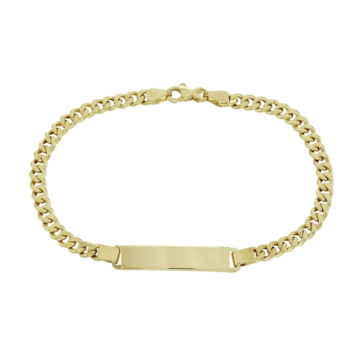 Pulsera esclava en oro amarillo de 18 Kilates, tejido grumette, 19 cm. de largo, 4 mm. de ancho