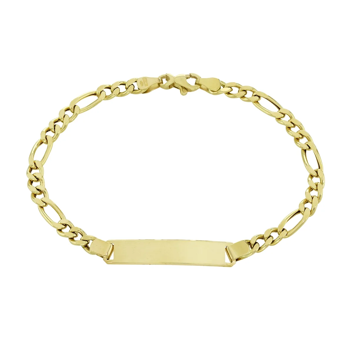 Pulsera esclava en oro amarillo de 18 Kilates, tejido figaro 1-3, 19 cm. de largo, 4 mm. de ancho