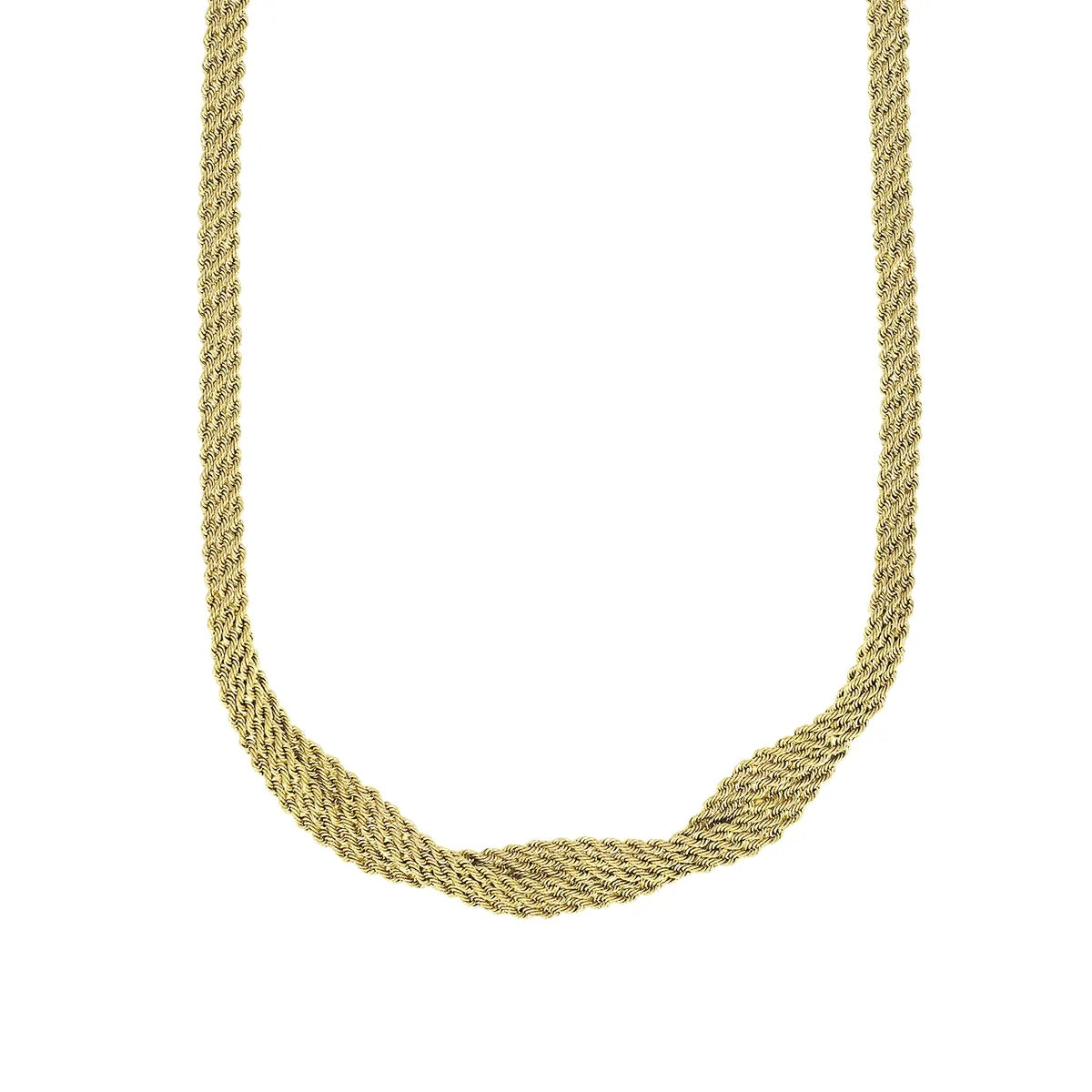 Gargantilla en oro amarillo de 18 Kilates, Degrade, 42 cm. de largo, 6 mm. de ancho