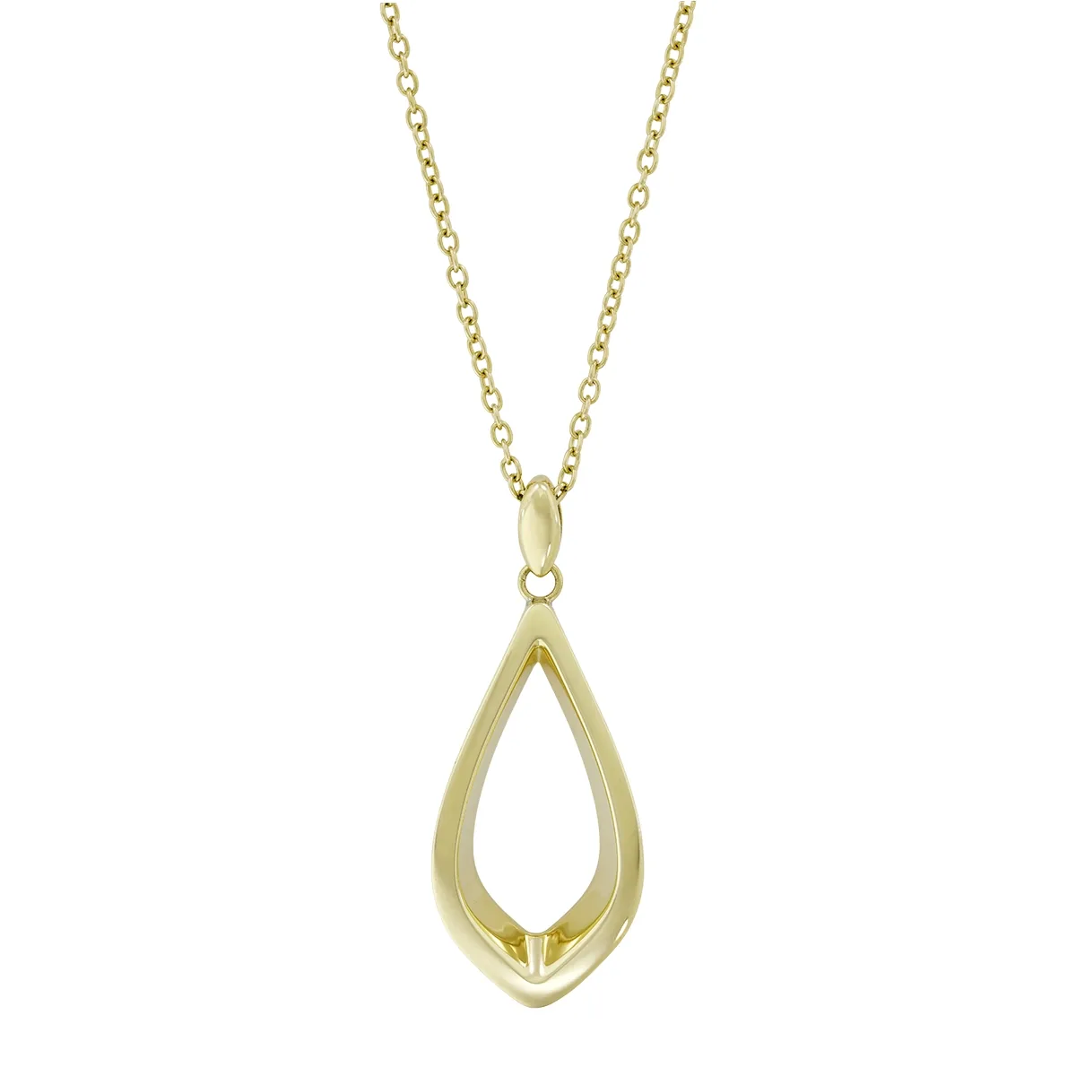 Gargantilla en oro amarillo de 18 Kilates, Hoja, 40 cm. de largo, 2 mm. de ancho