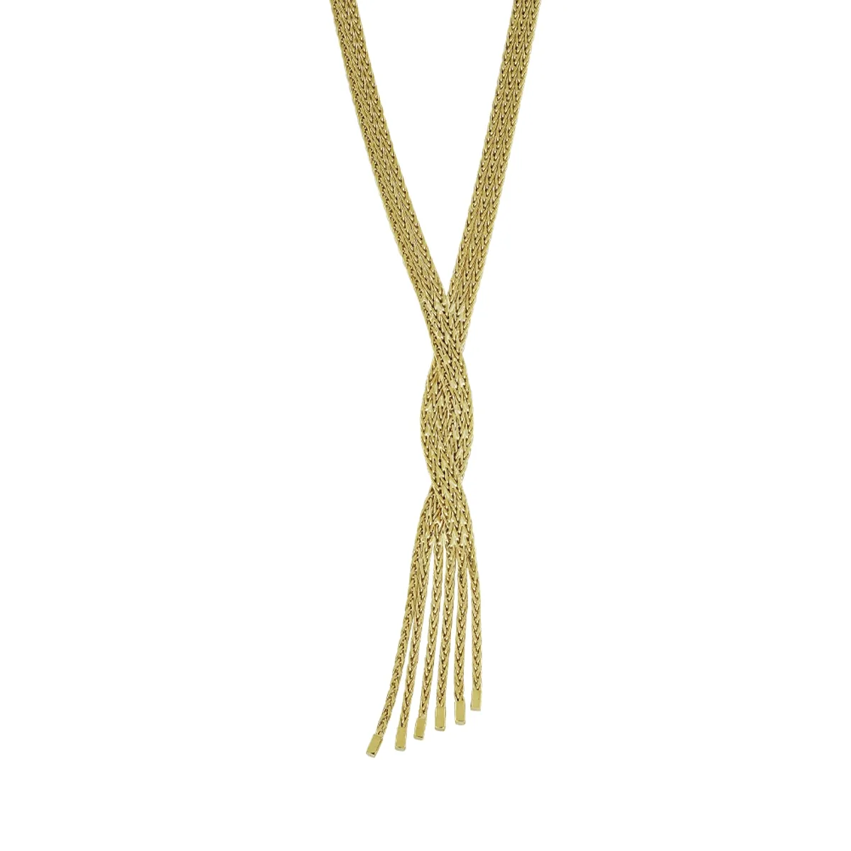 Gargantilla en oro amarillo de 18 Kilates, Tiras, 45 cm. de largo, 1.50 mm. de ancho