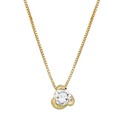 Gargantilla en oro amarillo de 18 Kilates, Uñas, con zircon central, 42 cm. de largo, 0.50 mm. de ancho