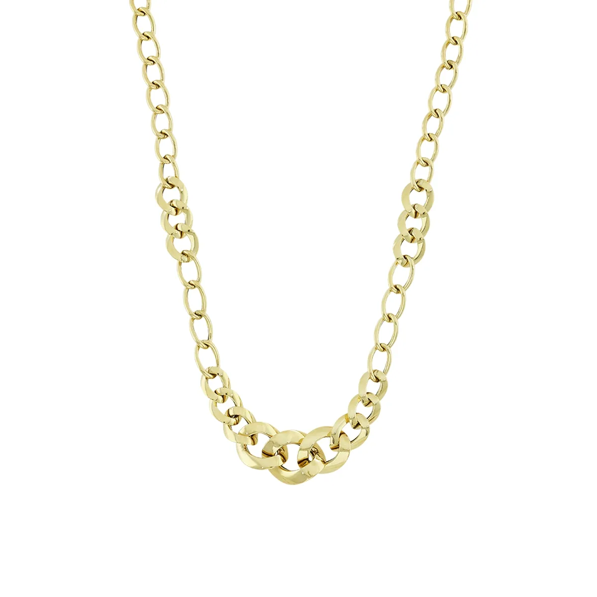 Gargantilla en oro amarillo de 18 Kilates, Degrade, 45 cm. de largo, 4.50 mm. de ancho