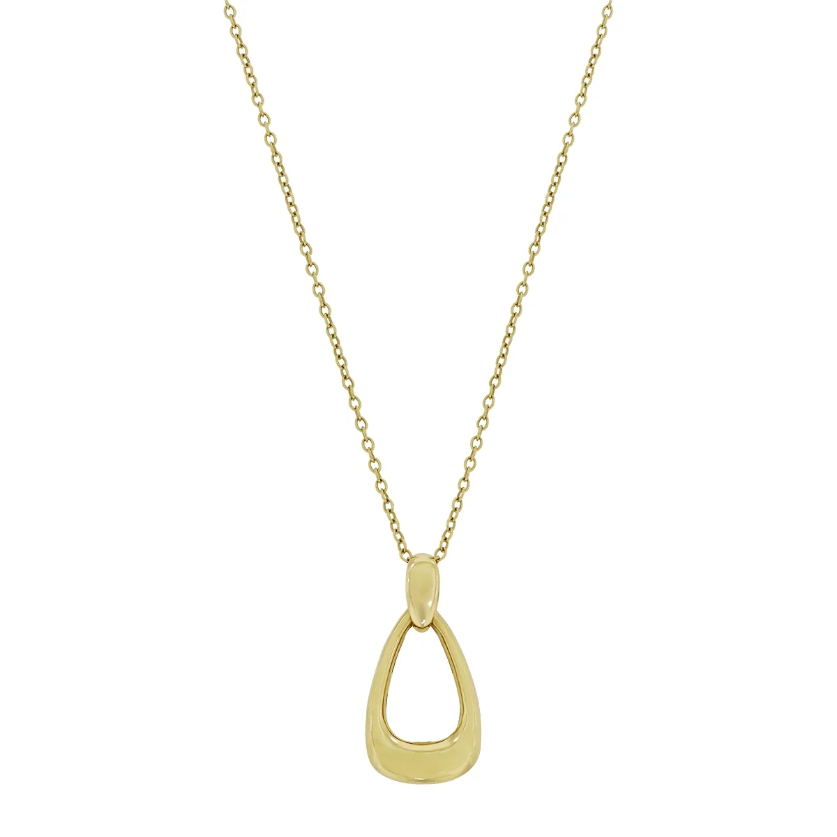 Gargantilla en oro amarillo de 18 Kilates, Lágrima, 42 cm. de largo, 1 mm. de ancho
