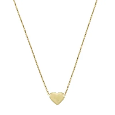 Gargantilla de corazón en oro amarillo de 18 Kilates, 42 cm. de largo, 0.50 mm. de ancho