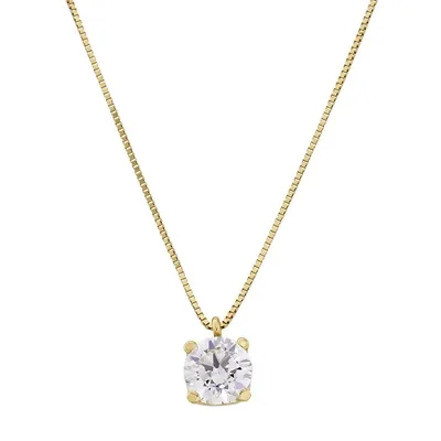 Gargantilla en oro amarillo de 18 Kilates, Uñas, con zircon central, 42 cm. de largo, 0.50 mm. de ancho