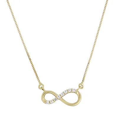 Gargantilla en oro amarillo de 18 Kilates, con zircones, 42 cm. de largo, 0.50 mm. de ancho