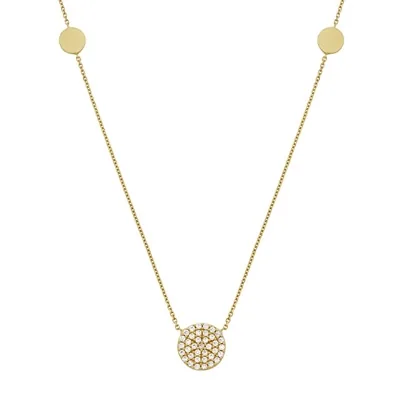 Gargantilla en oro amarillo de 18 Kilates, Figuras geométricas, con zircones, 42 cm. de largo, 0.50 mm. de ancho