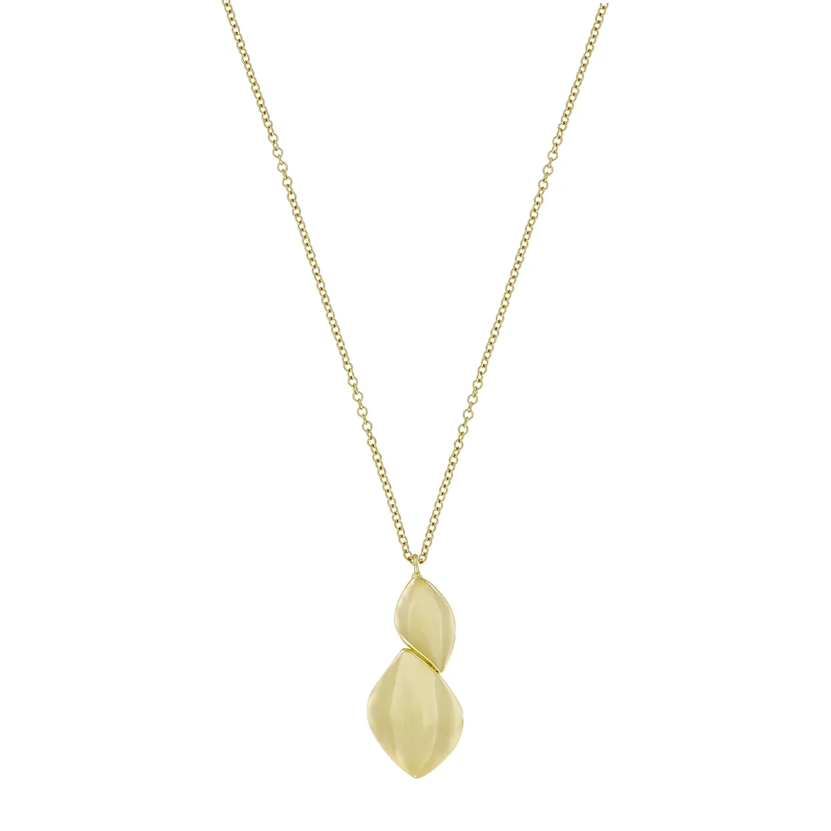 Gargantilla en oro amarillo de 18 Kilates, Hoja, 42 cm. de largo, 1 mm. de ancho