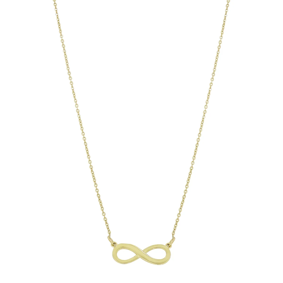 Gargantilla en oro amarillo de 18 Kilates, Infinito, 45 cm. de largo, 1 mm. de ancho