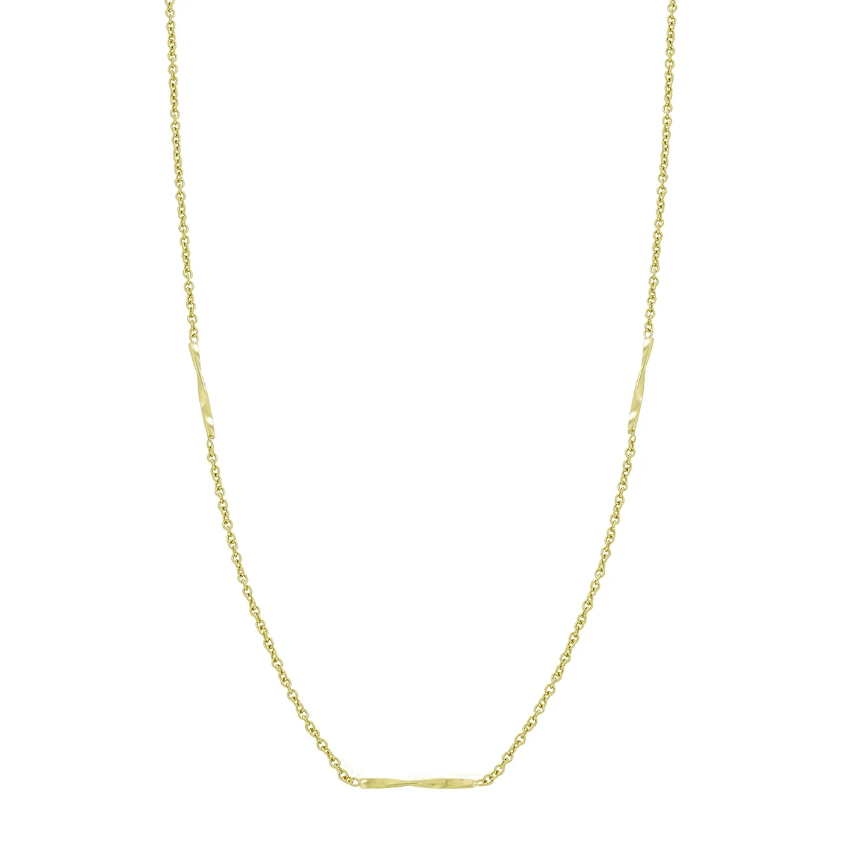 Gargantilla en oro amarillo de 18 Kilates, Barra, 42 cm. de largo, 0.50 mm. de ancho