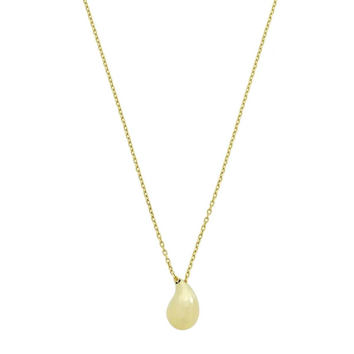 Gargantilla en oro amarillo de 18 Kilates, Gota, 45 cm. de largo, 1 mm. de ancho