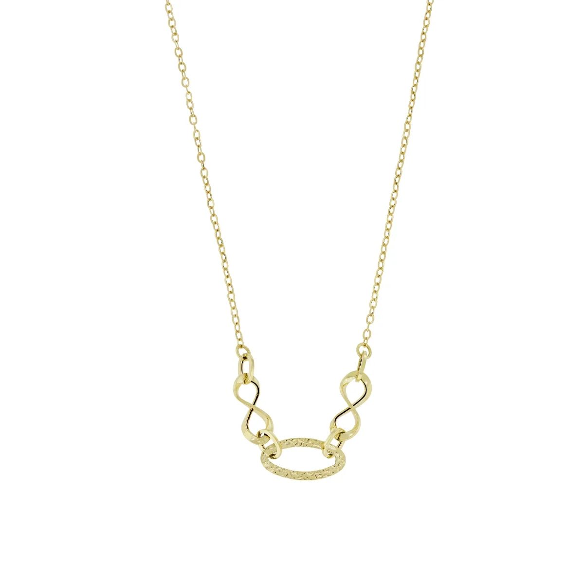 Gargantilla en oro amarillo de 18 Kilates con visos, Infinito, 40 cm. de largo, 1.50 mm. de ancho