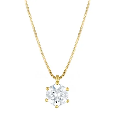 Gargantilla en oro amarillo de 18 Kilates, Uñas, con zircon central, 40 cm. de largo, 0.50 mm. de ancho