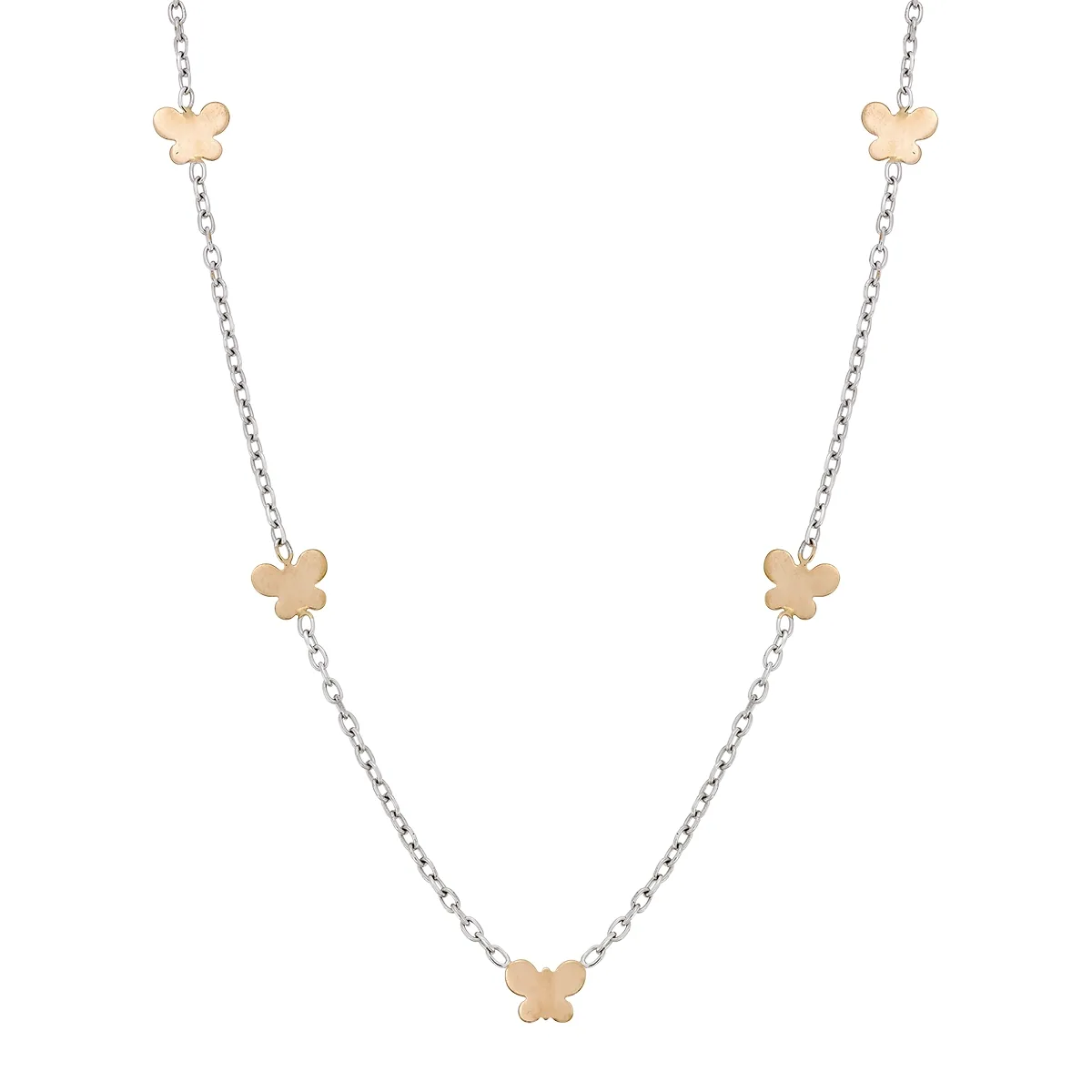 Gargantilla en oro blanco de 18 Kilates, Animal, 43 cm. de largo, 0.50 mm. de ancho
