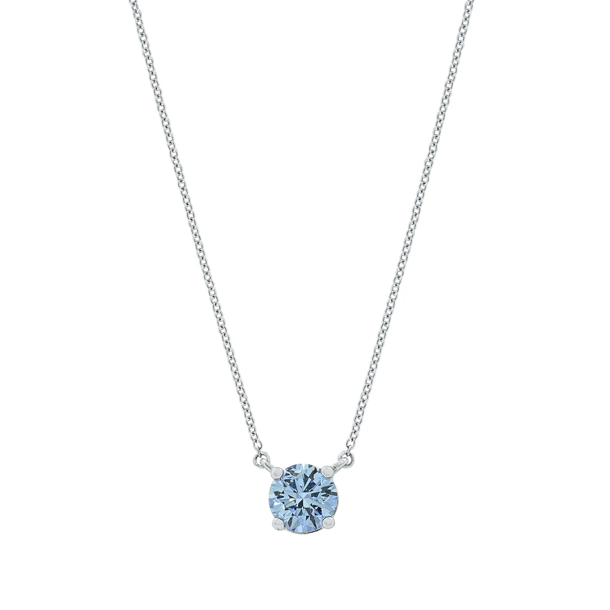 Gargantilla en oro blanco de 18 Kilates, Uñas, con diamante laboratorio central de 0.50 Ct, 45 cm. de largo, 0.50 mm. de ancho