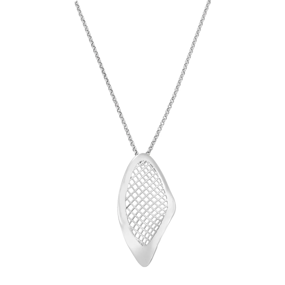 Gargantilla en plata Ley 925, Figuras geométricas, 42 cm. de largo, 1.50 mm. de ancho, de la coleccion Sueños